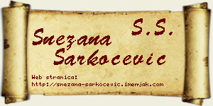 Snežana Šarkoćević vizit kartica